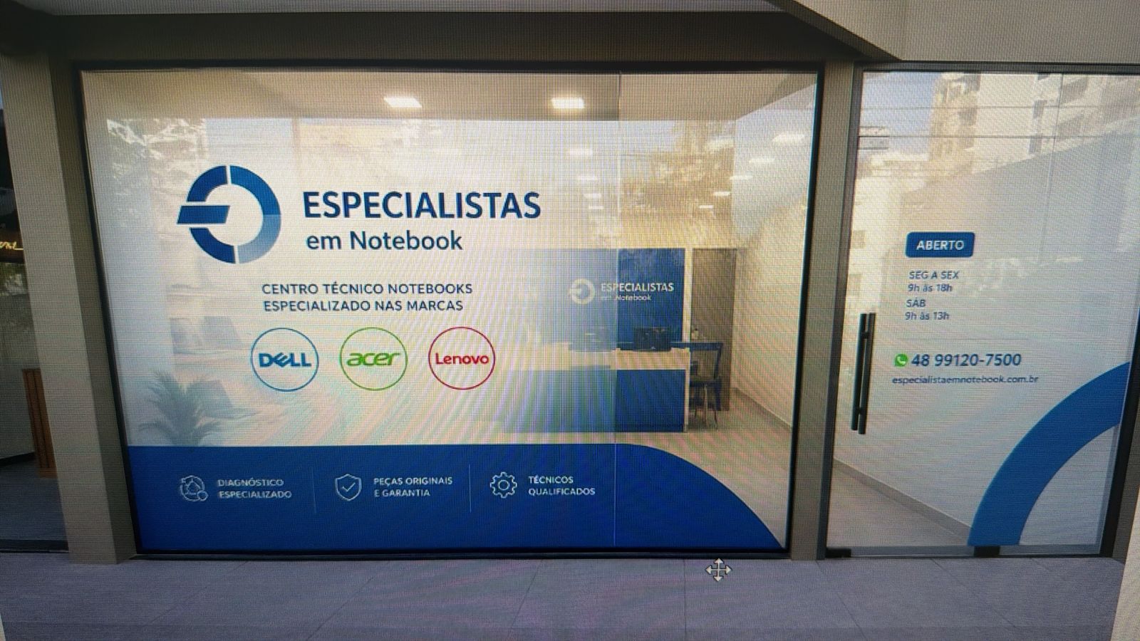 Assistência Técnica Dell especializada no bairro Abraão, Florianópolis. Conserto e manutenção de notebooks Dell com 25 anos de experiência e estacionamento no local.
